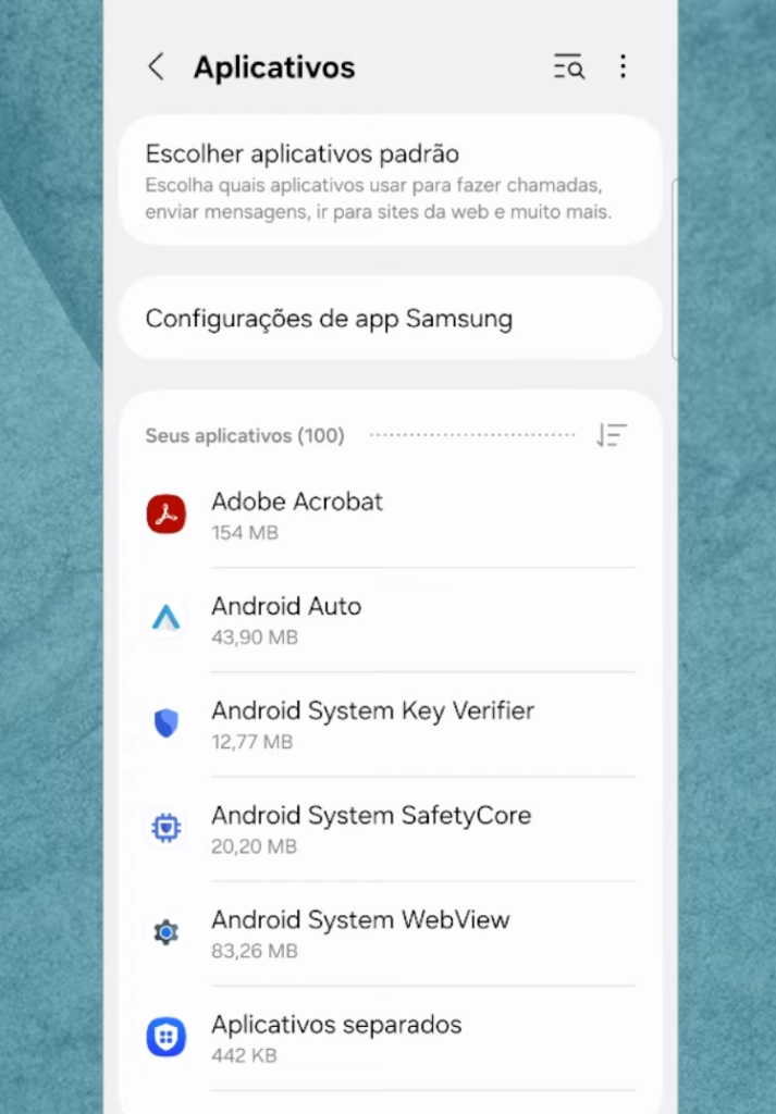 Mudar aplicativos padrão do celular