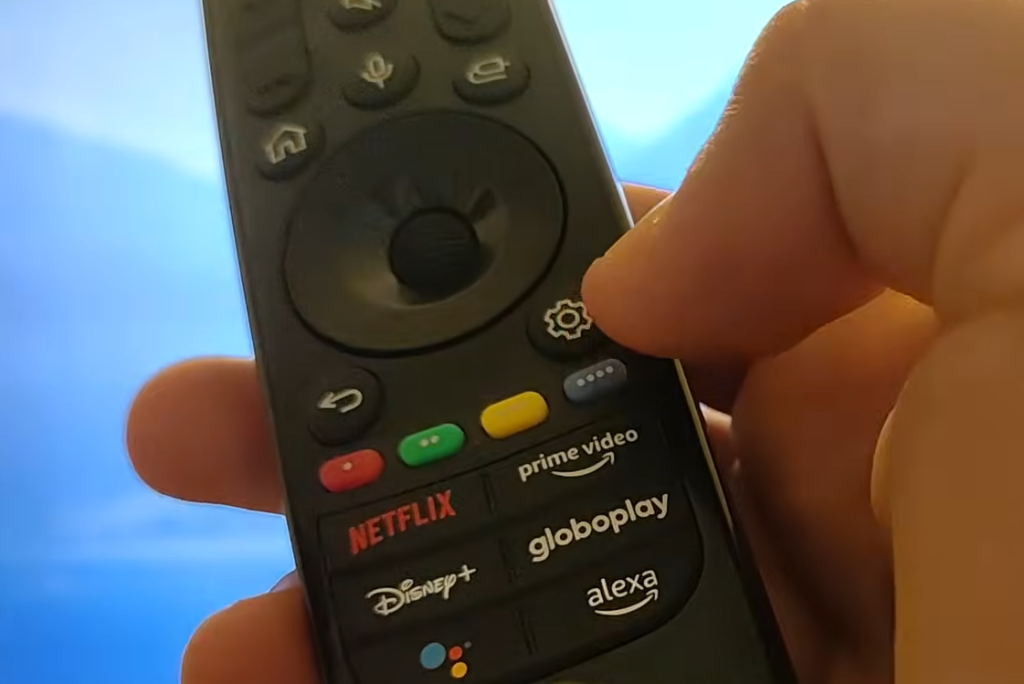 Botão de configuração da Smart TV LG